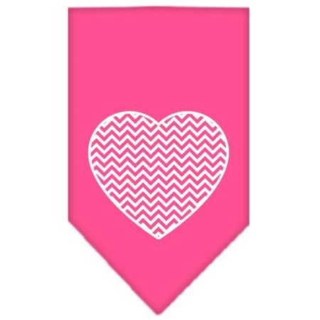 UNCONDITIONAL LOVE Chevron Heart Screen Print BandanaBright Pink Large UN798410